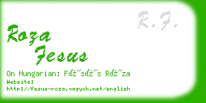 roza fesus business card